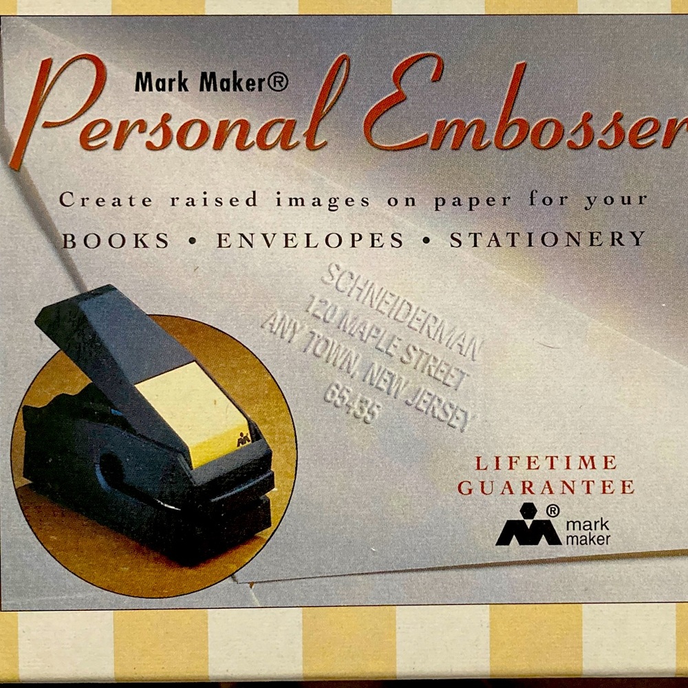 Personal embosser- customizable stamp